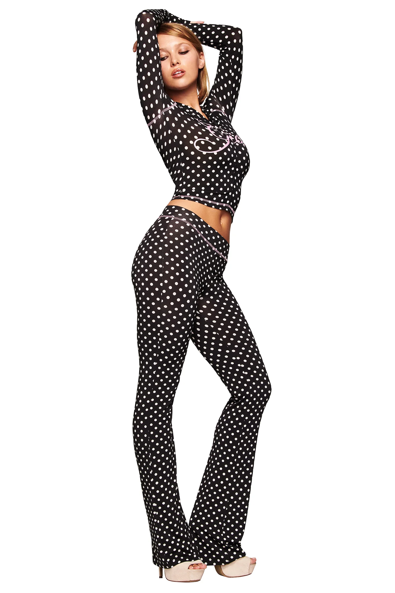BLARE HOODIE - BLACK POLKA DOT - Image 5
