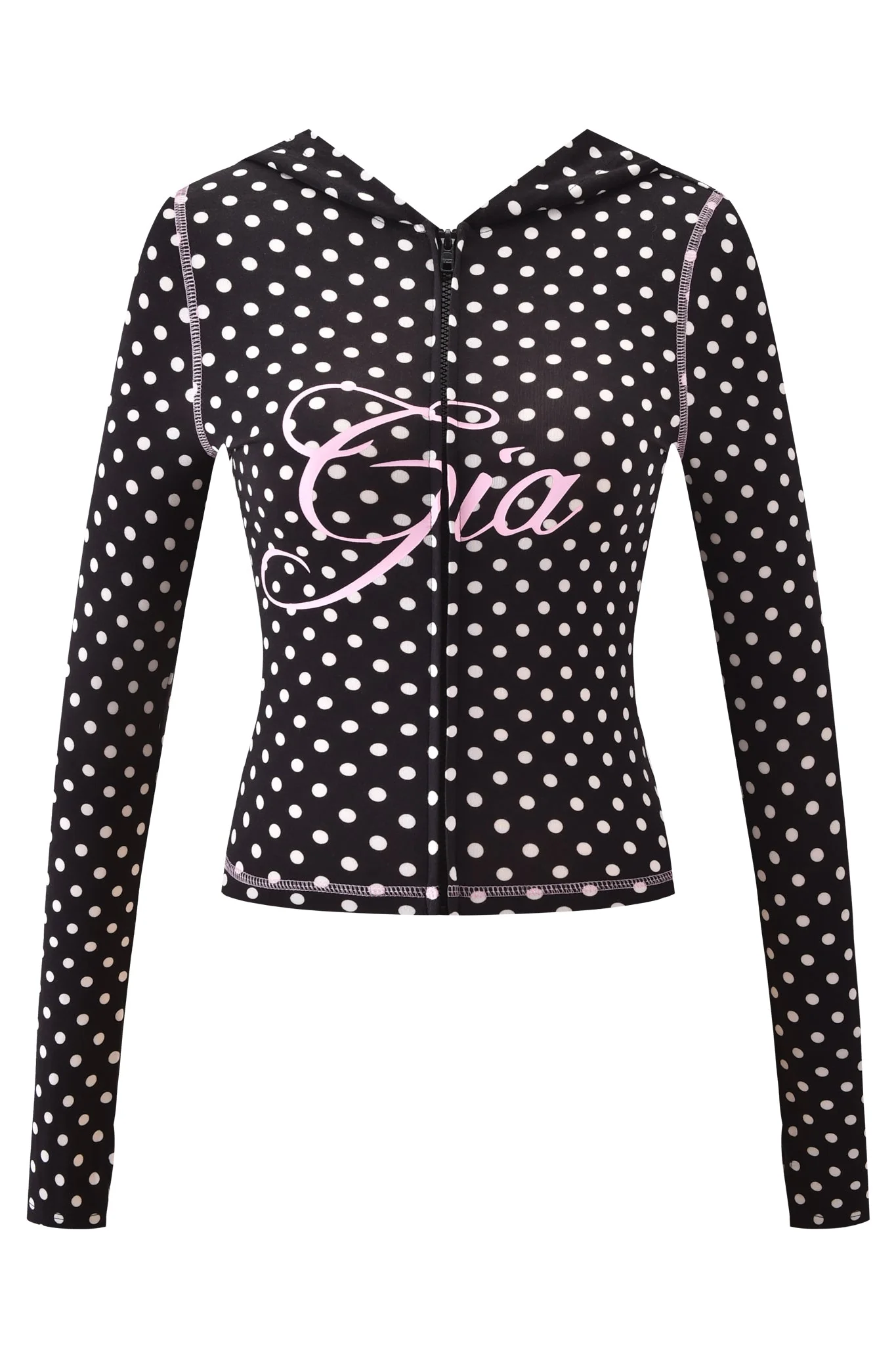 BLARE HOODIE - BLACK POLKA DOT - Image 7