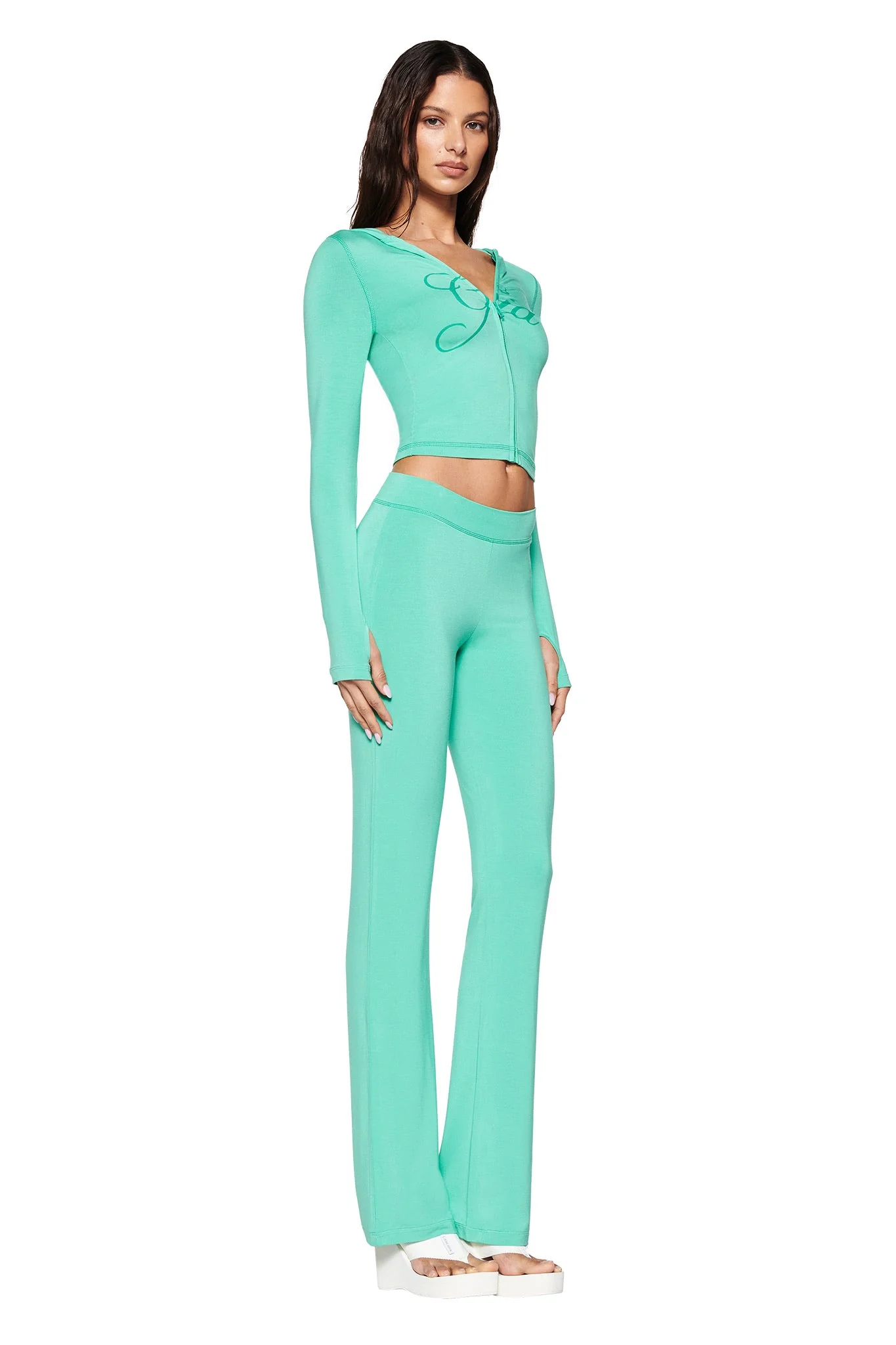 BLARE HOODIE - GREEN : TURQUOISE : TEAL - Image 5