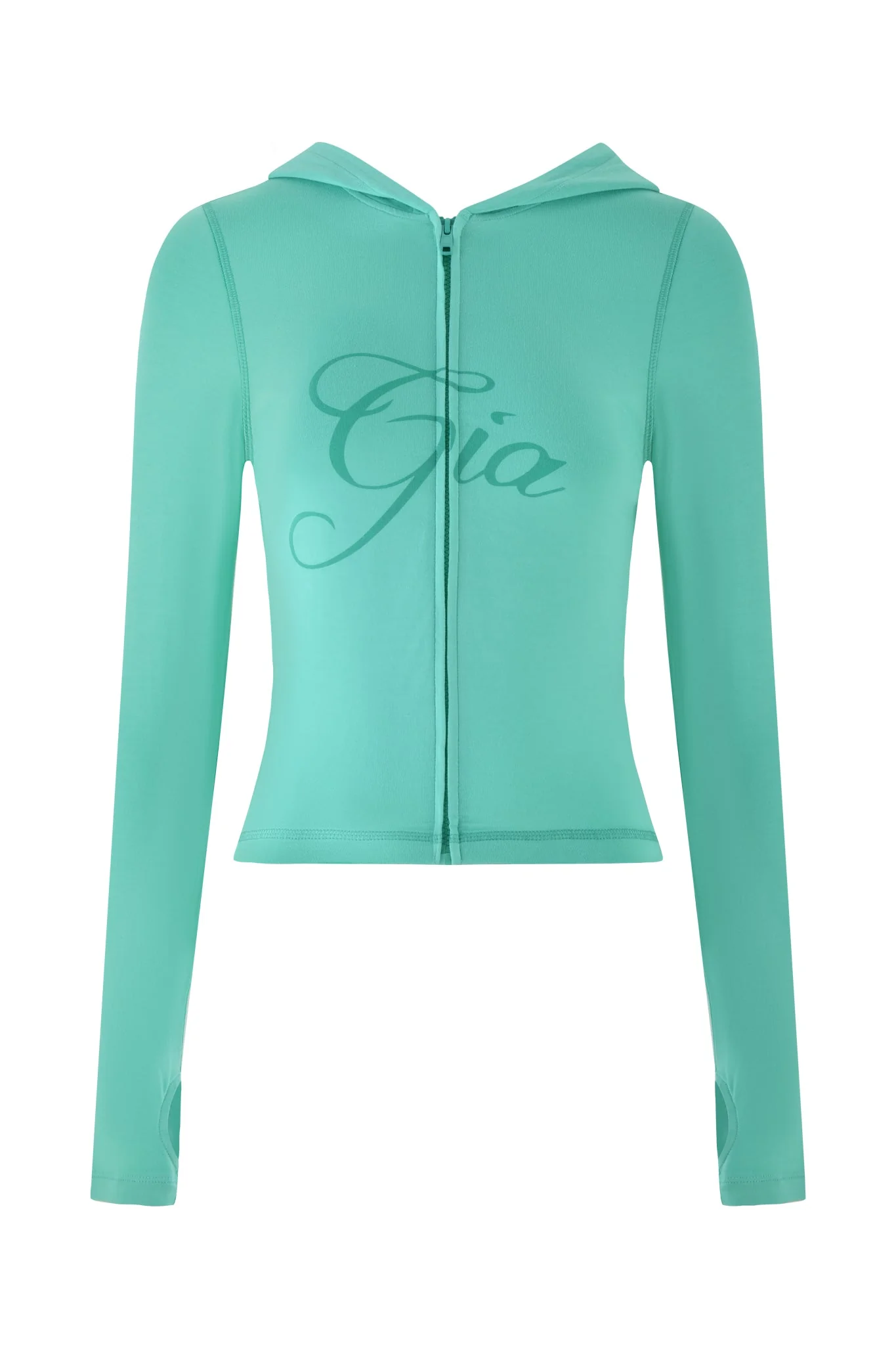 BLARE HOODIE - GREEN : TURQUOISE : TEAL - Image 8