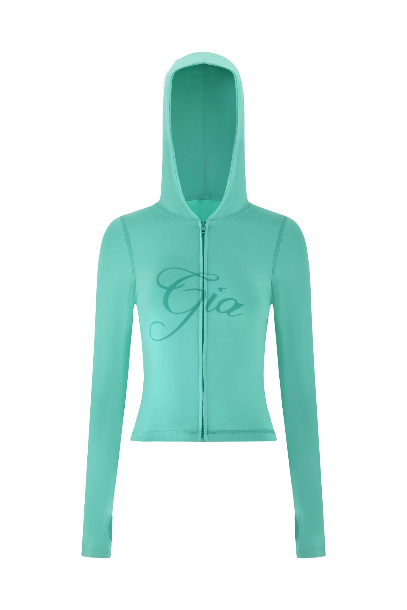 BLARE HOODIE - GREEN : TURQUOISE : TEAL - Image 9
