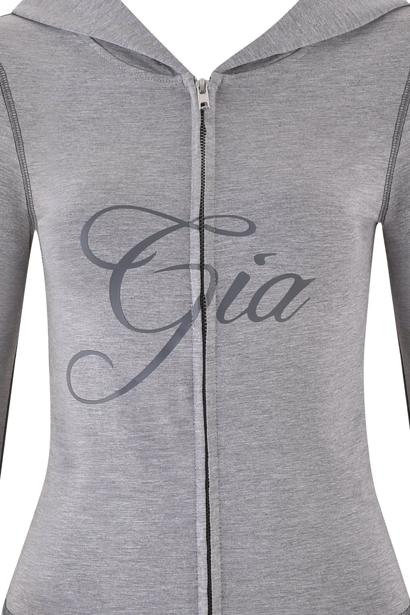BLARE JERSEY HOODIE - GREY : HEATHER GREY - Image 7