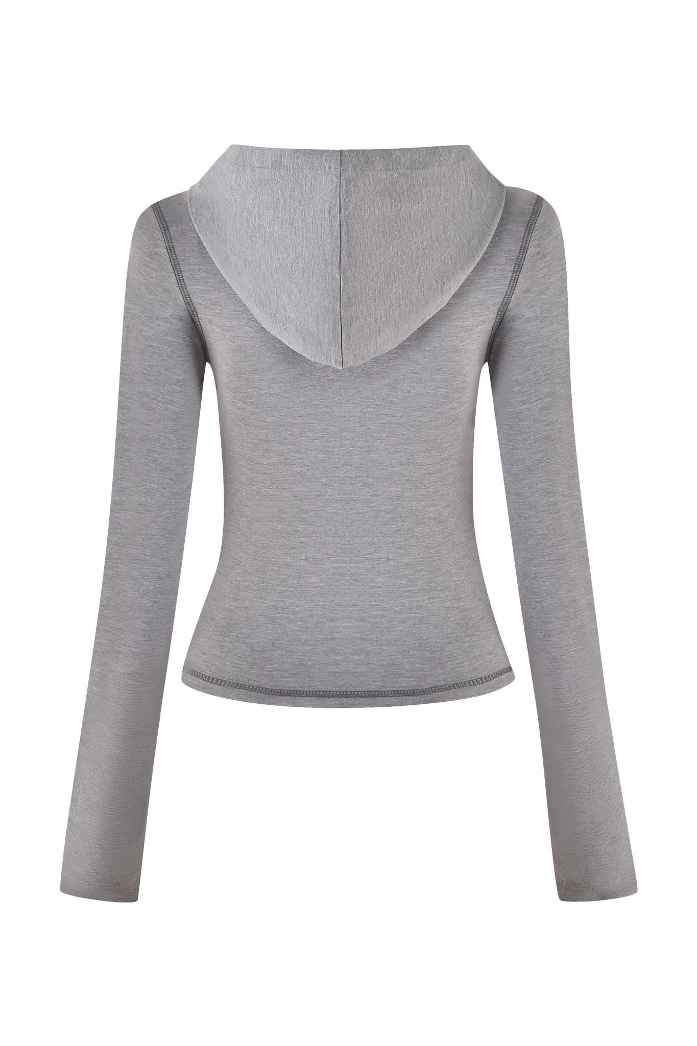 BLARE JERSEY HOODIE - GREY : HEATHER GREY - Image 8