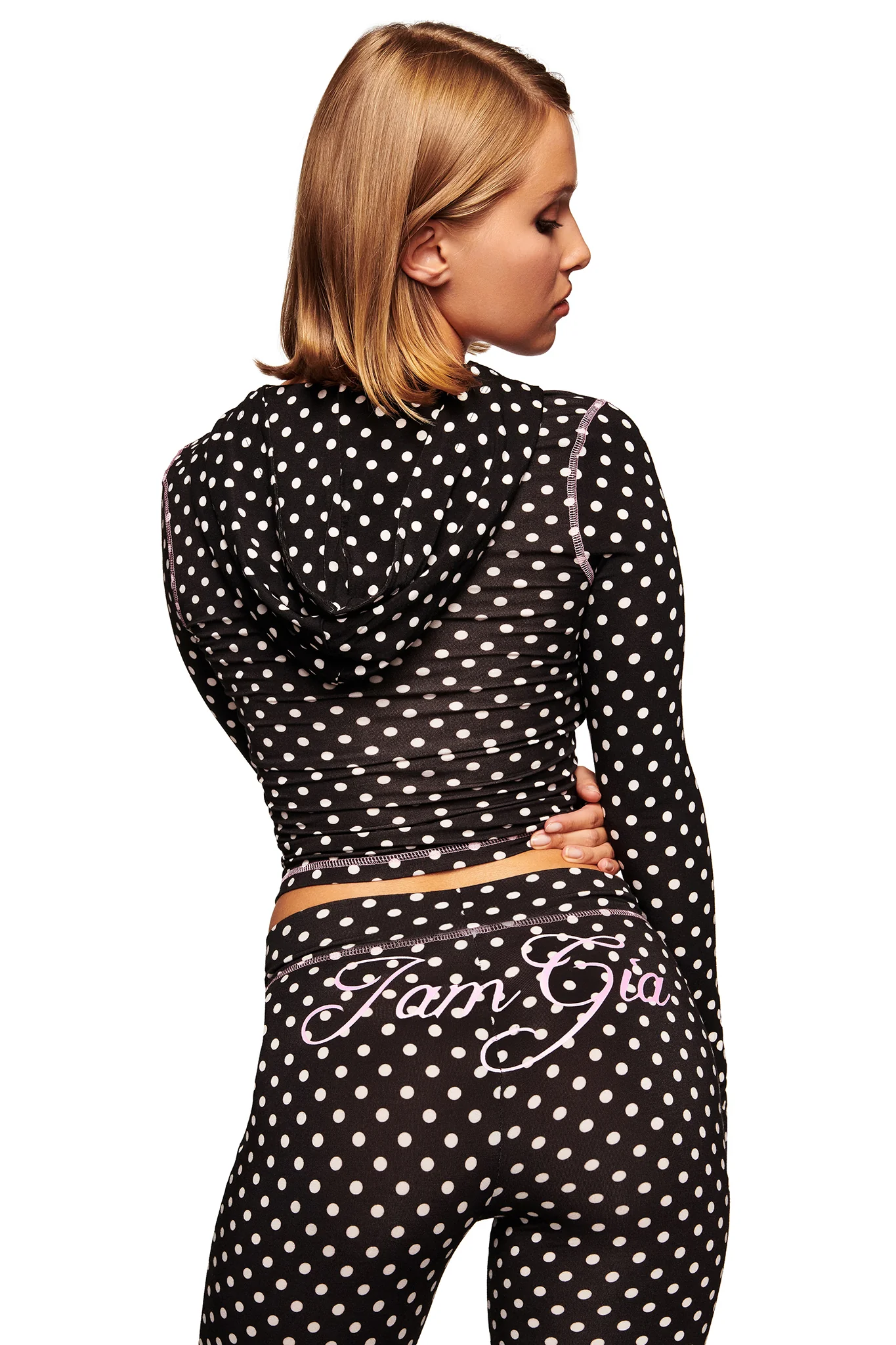 BLARE TRACKPANT - BLACK POLKA DOT - Image 4