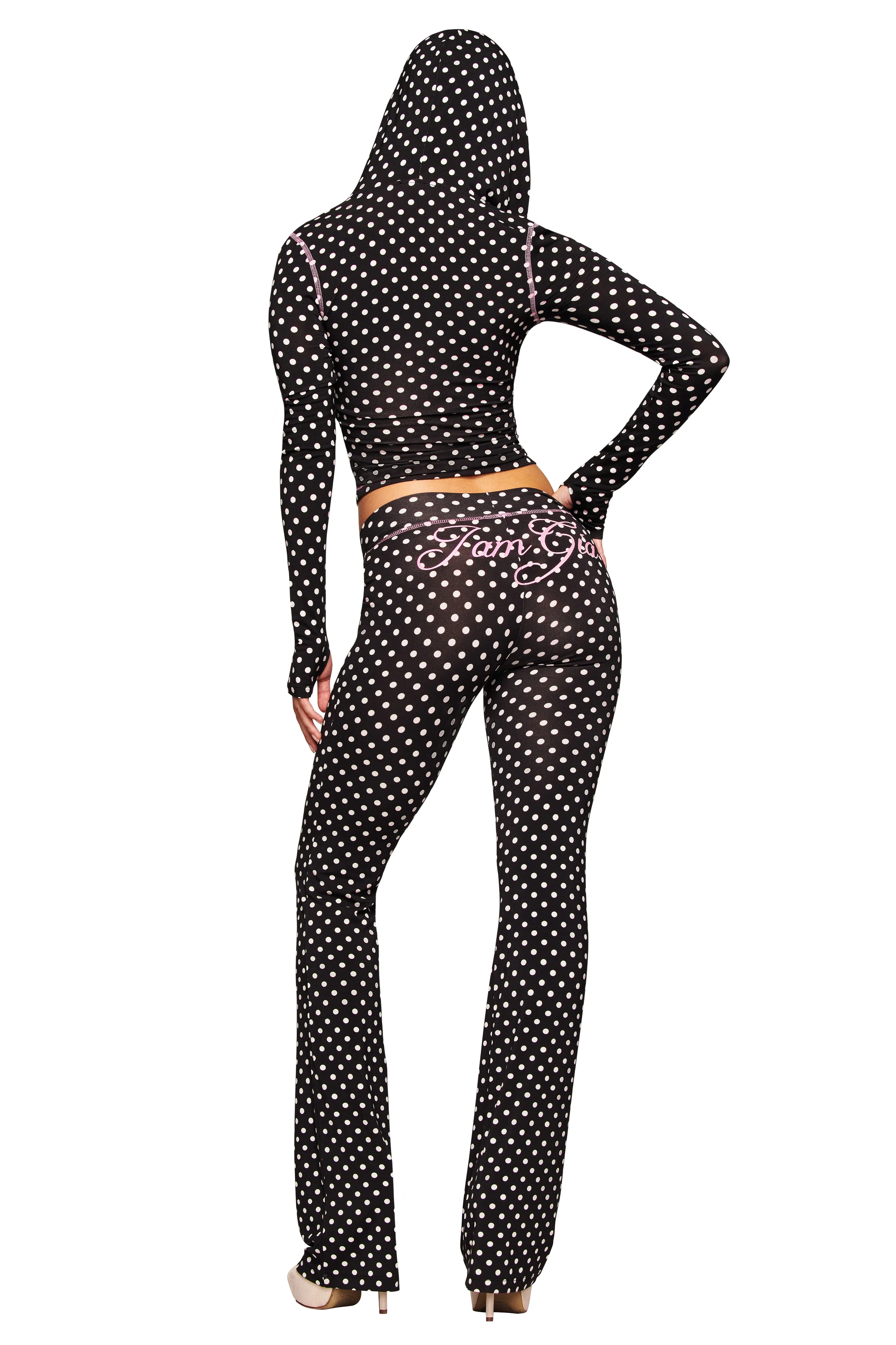 BLARE TRACKPANT - BLACK POLKA DOT - Image 5