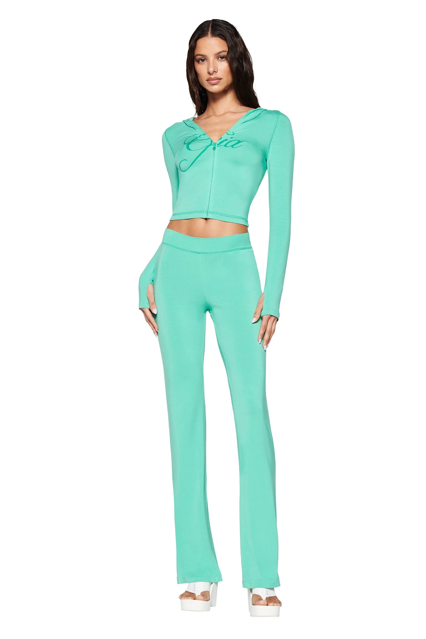 BLARE TRACKPANT - GREEN : TURQUOISE : TEAL - Image 3