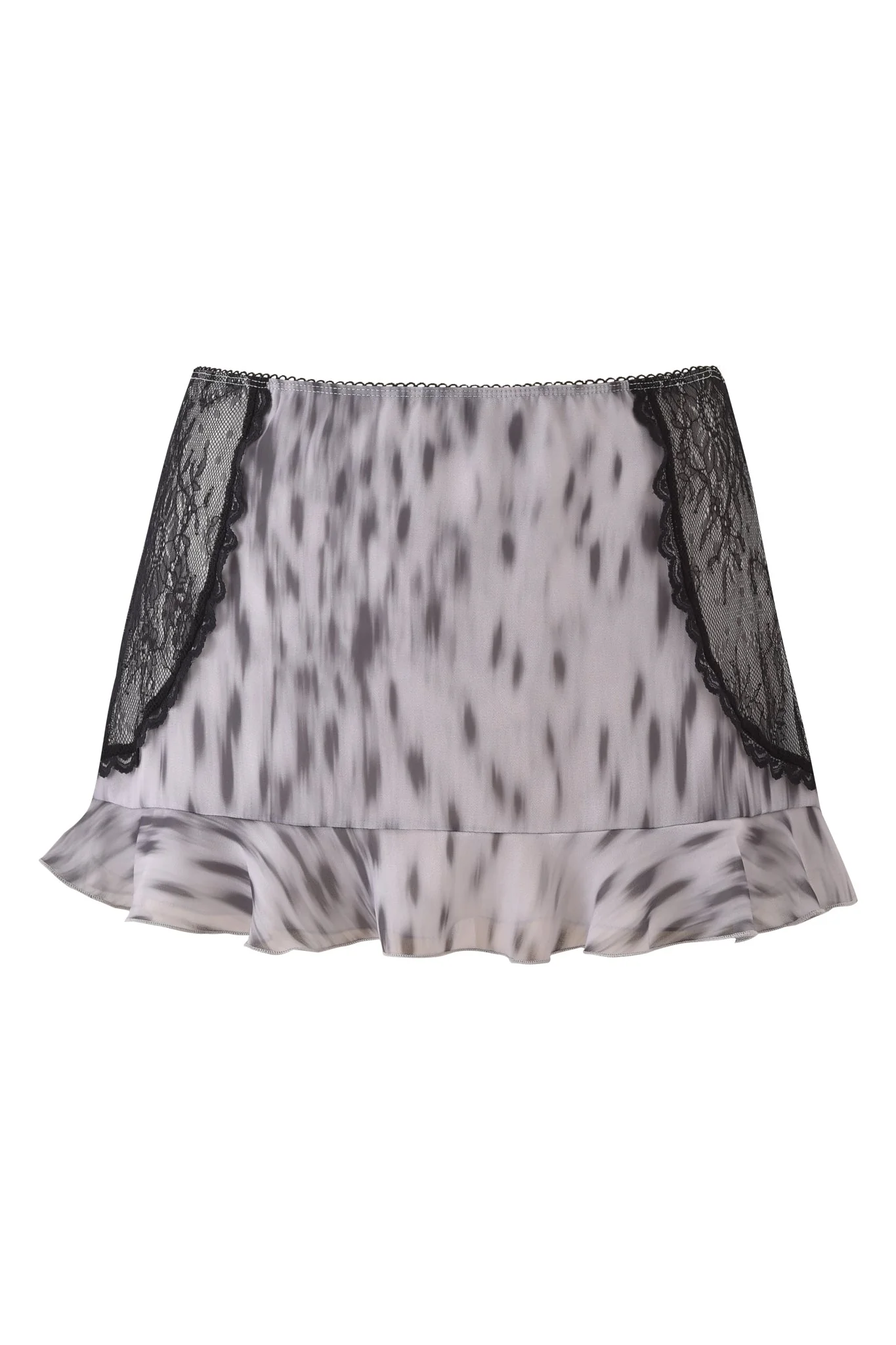 COLETTE LACE PANEL MINI SKIRT - SNOW LEOPARD - Image 6