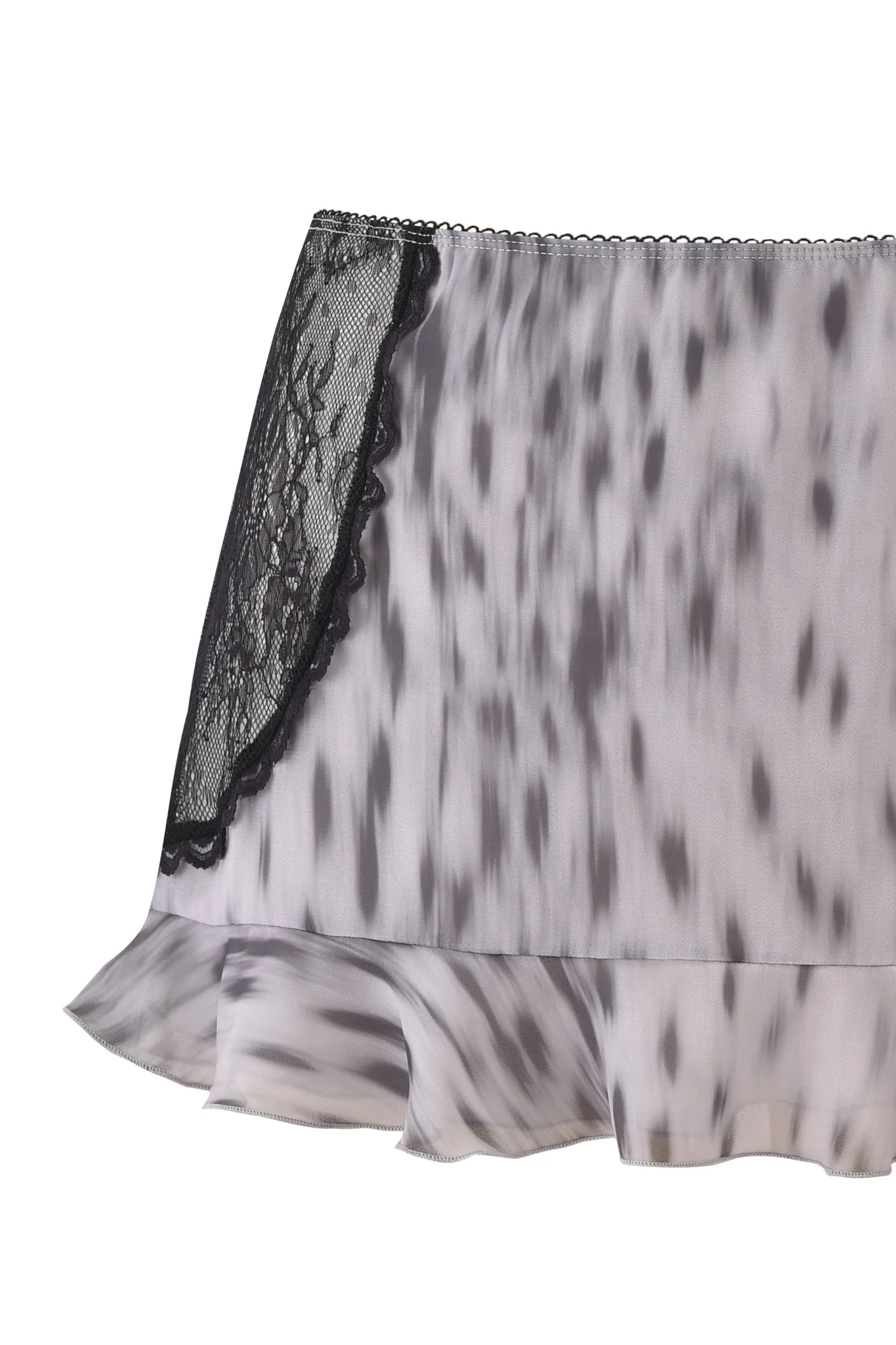 COLETTE LACE PANEL MINI SKIRT - SNOW LEOPARD - Image 7