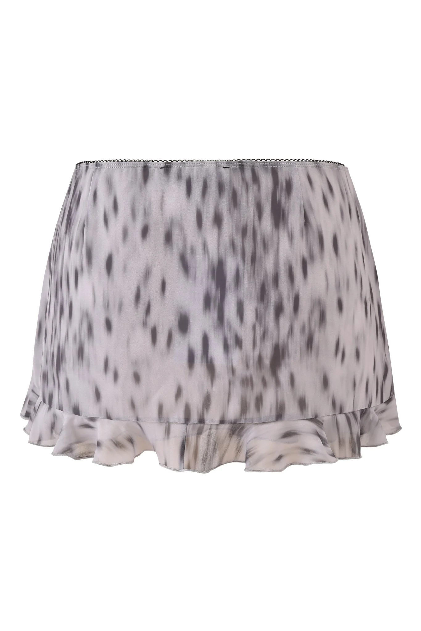 COLETTE LACE PANEL MINI SKIRT - SNOW LEOPARD - Image 8