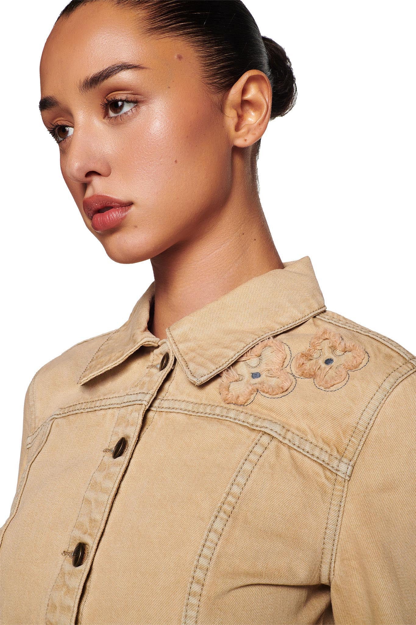 FAUNA JACKET - BEIGE : TAN DENIM - Image 4
