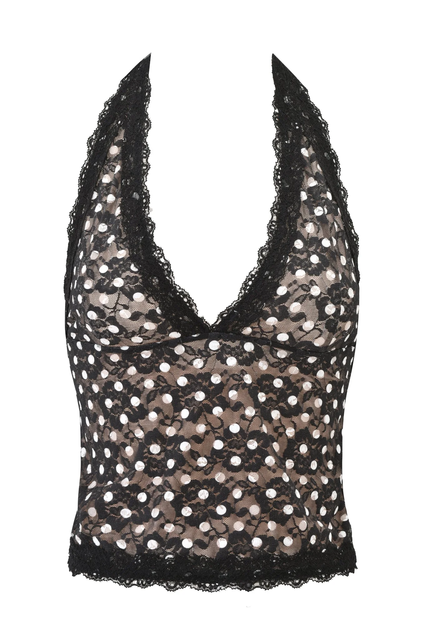 GEM HALTER TOP - BLACK POLKA DOT - Image 7