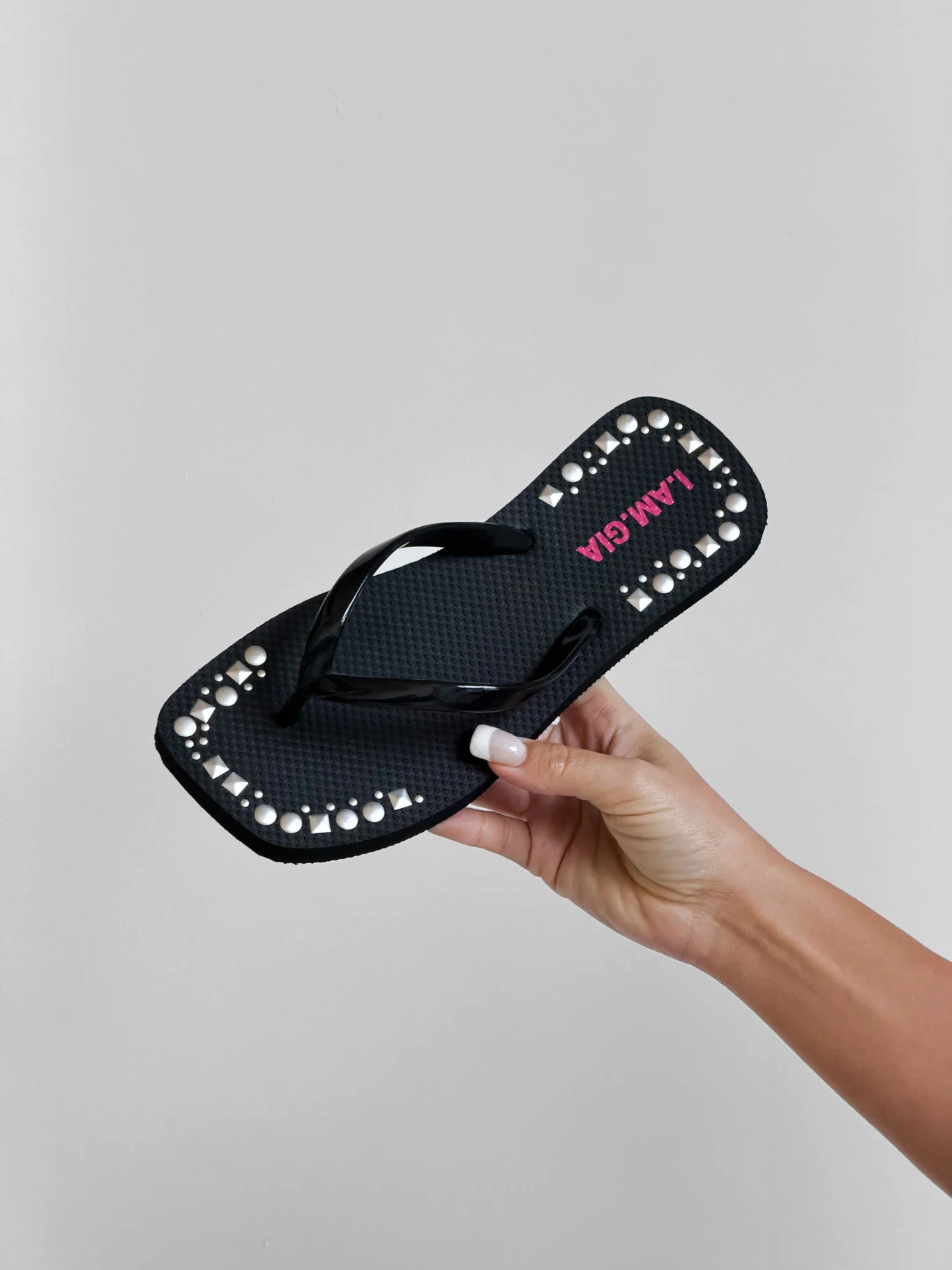 INKA STUDDED FLIP FLOP - BLACK - Image 3