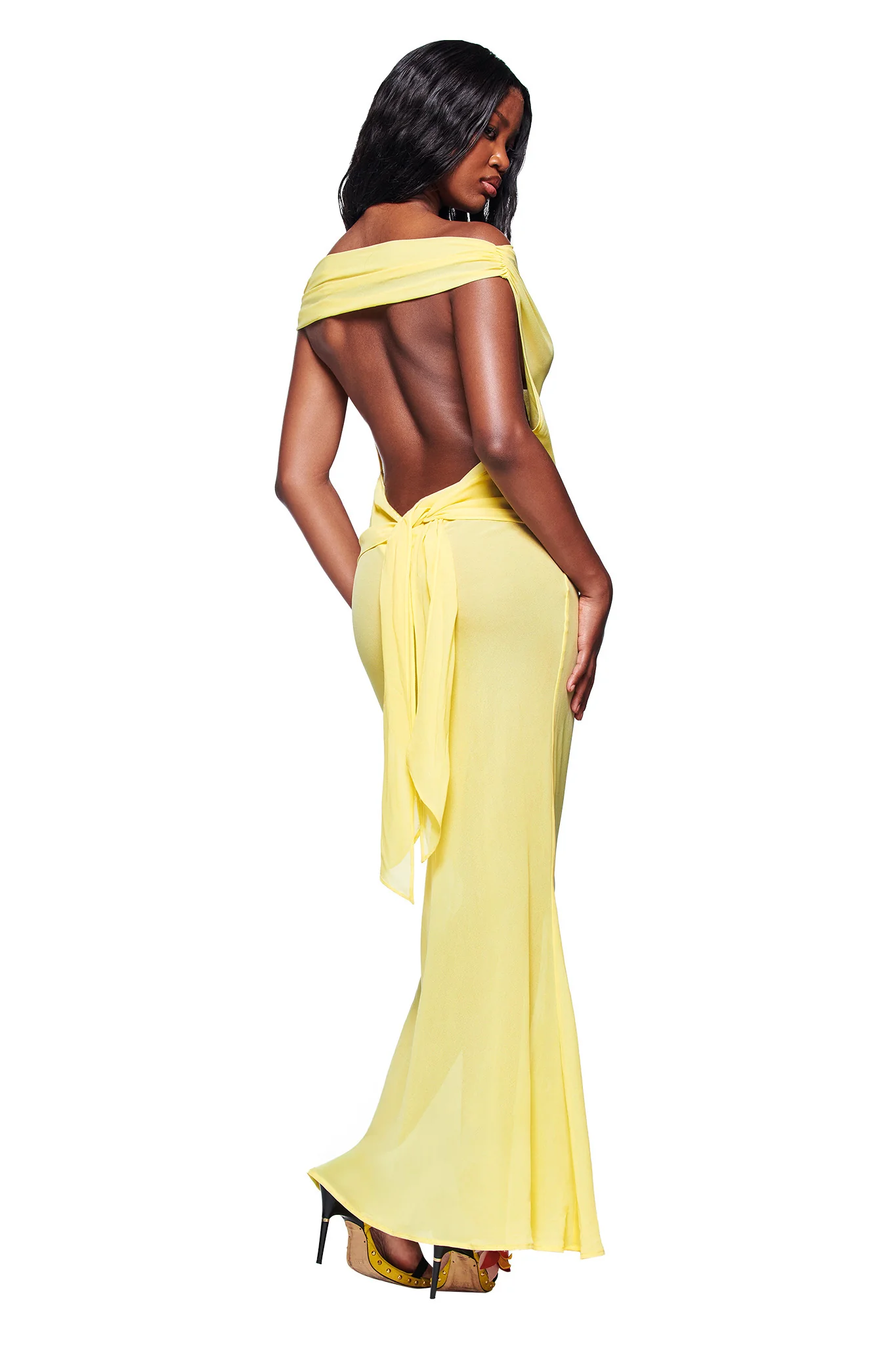 KAHLO MAXI DRESS - YELLOW - Image 6