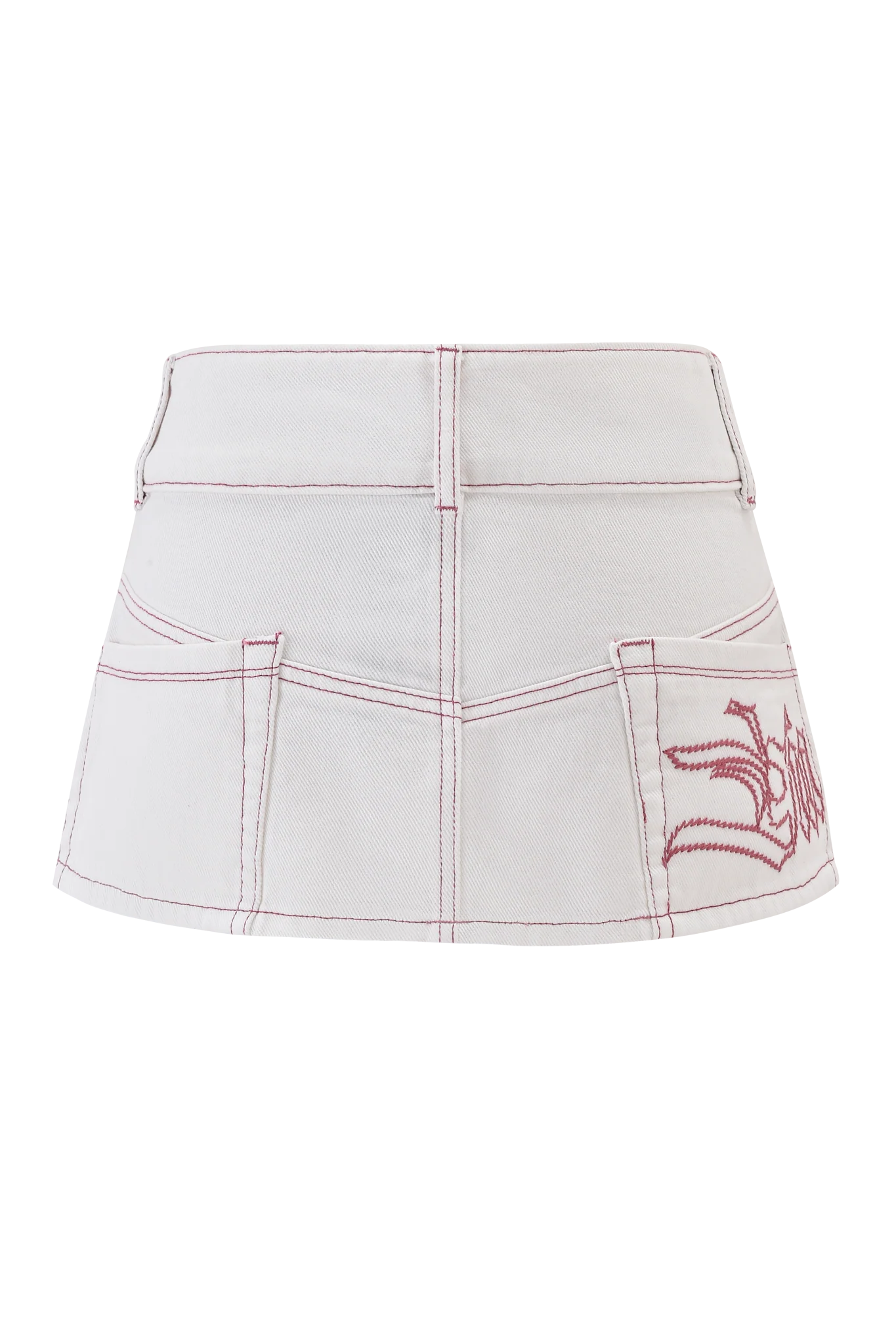 MOXIE DENIM MINI SKIRT - WHITE - Image 7