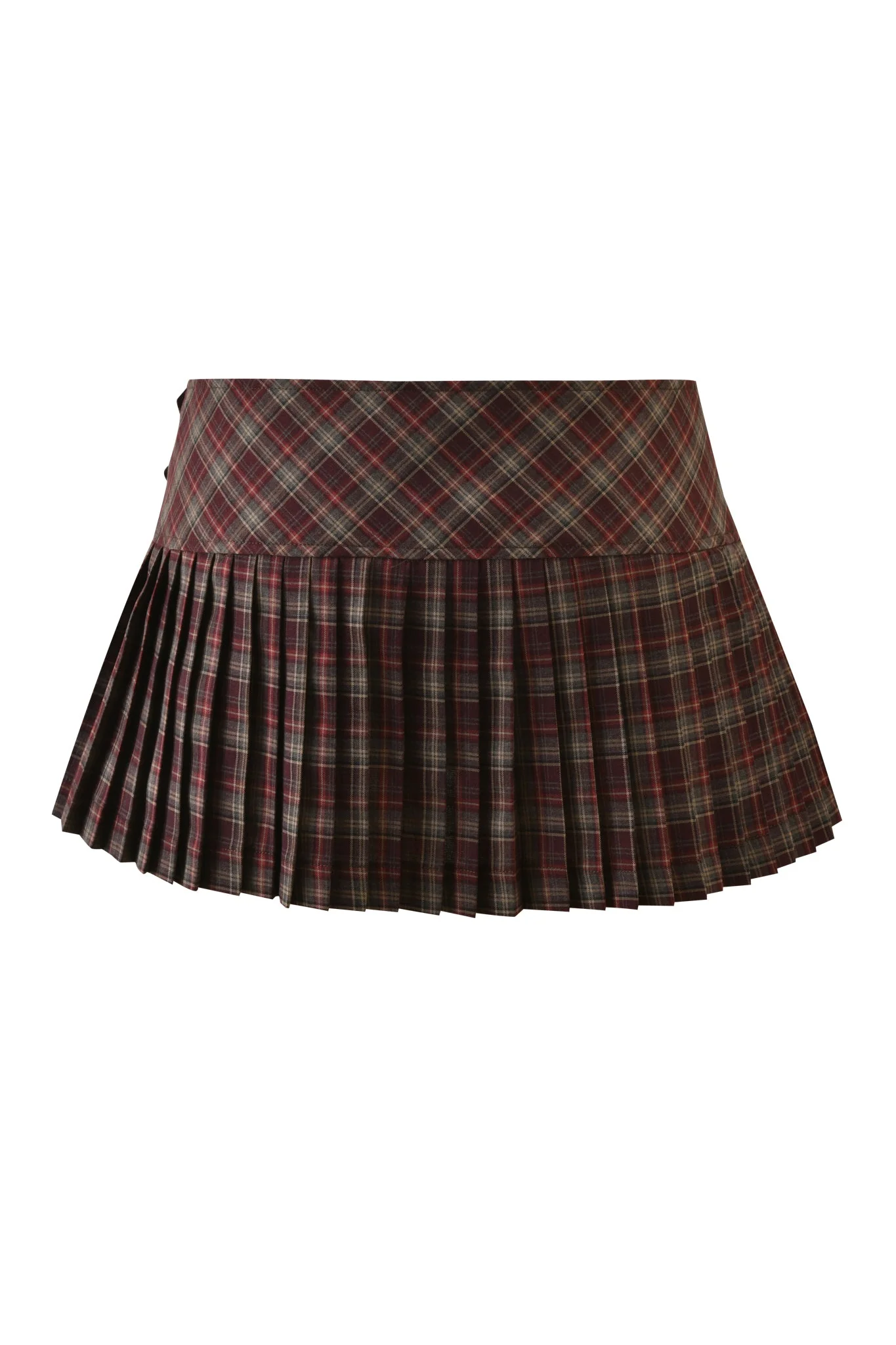 ROUX MINI SKORT - BURGUNDY PLAID - Image 9