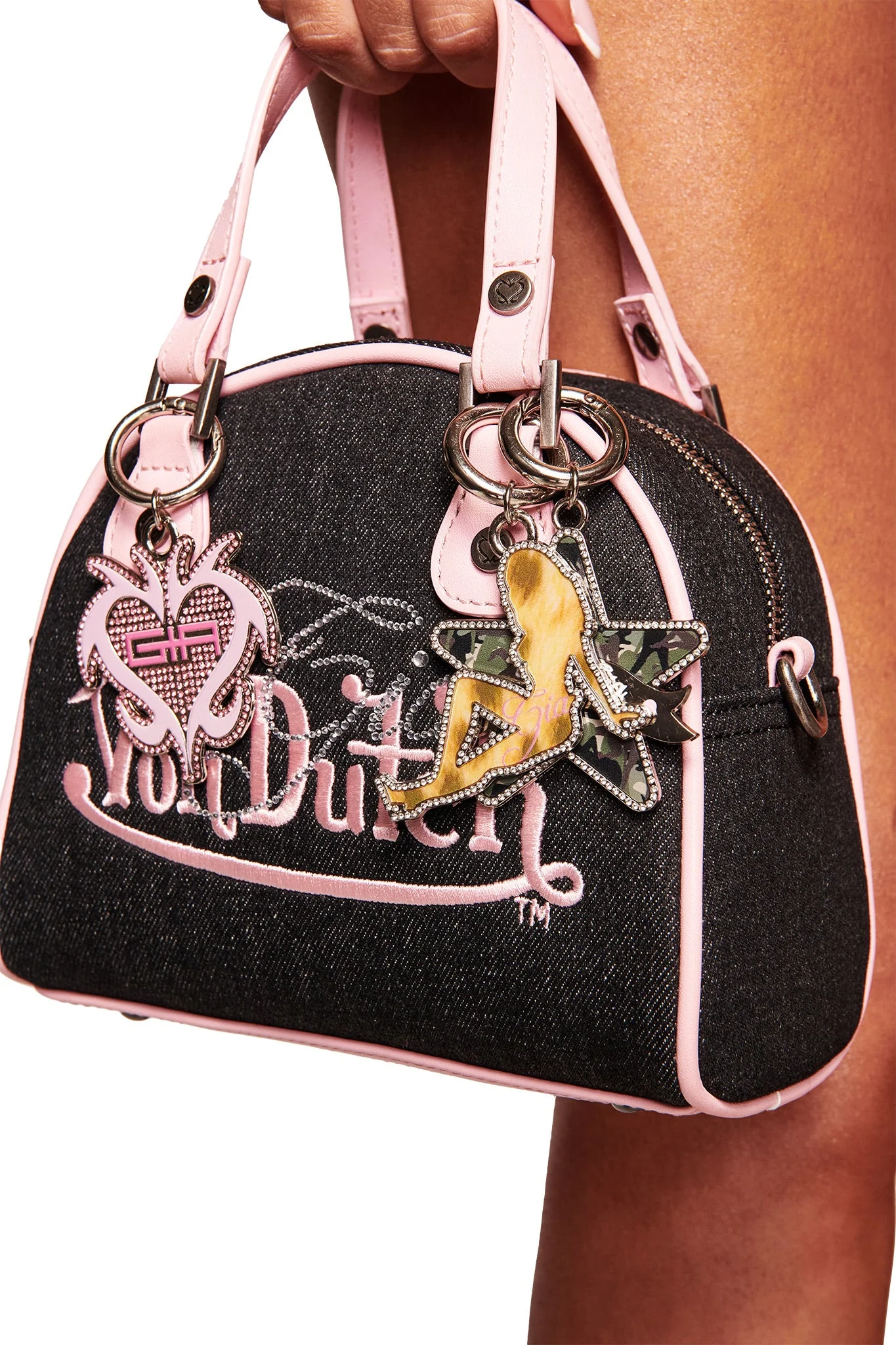I.AM.GIA X VON DUTCH GIRL KEYCHAIN - LEOPARD PINK GIRL - Image 3